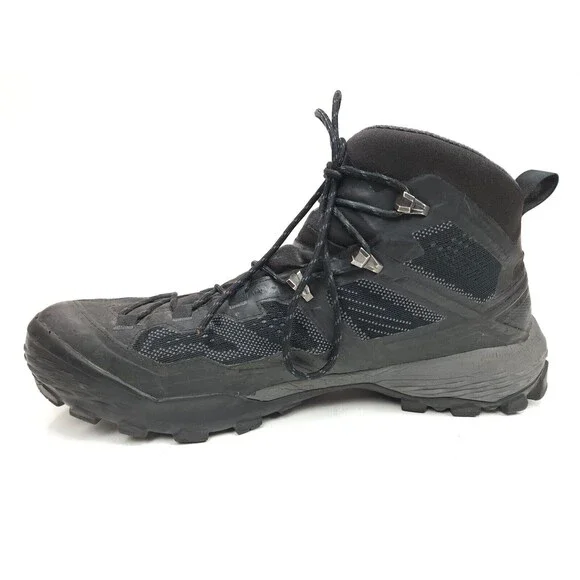 Mammut Ducan Mid GTX Backpacking Hiking Boots - Men's 11, Black, 3030-03540